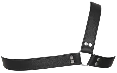 ZADO muški kožni harness XL-2XL podesivi crni kaiš od goveđe kože