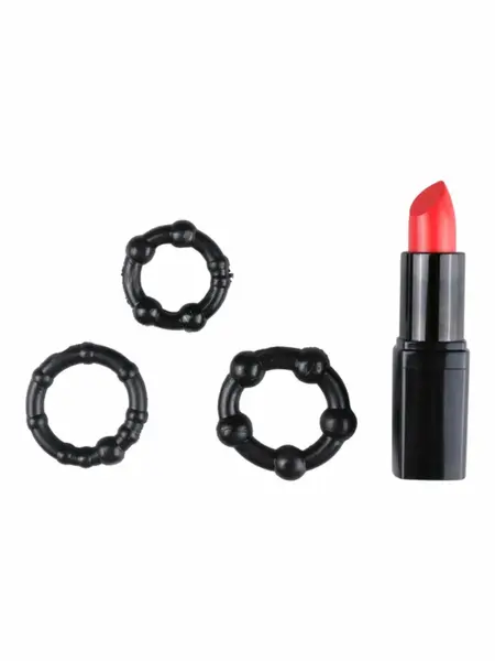 Performance Set of 3 Black Flexible Intimate Support Rings - Assorted Sizes