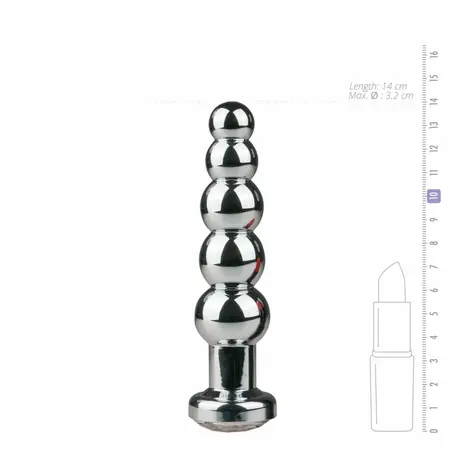Rimba Aluminijumski čep Clear Crystal - Elegantan metalni intimni aksesoar