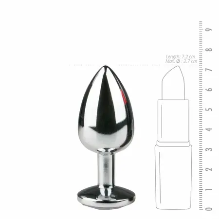 Diogol Metalni čep Srebrni sa prozirnim kristalom S - Kompaktni aluminijumski model