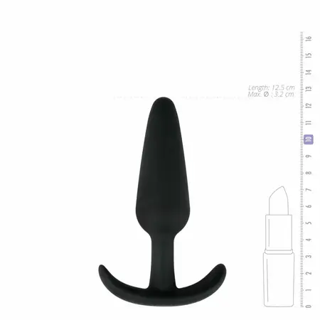 EasyToys Silikonski intimni čep L Crni - Ergonomski fleksibilan dizajn