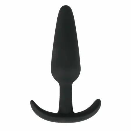 EasyToys Silikonski čep M - Fleksibilan anatomski intimni aksesoar, Crni