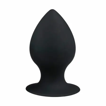 EasyToys Okrugli čep Crni XL - Silikonski intimni aksesoar sa usisnom bazom
