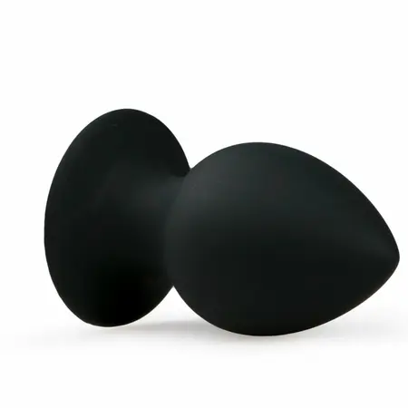 EasyToys Okrugli čep Crni XL - Silikonski intimni aksesoar sa usisnom bazom