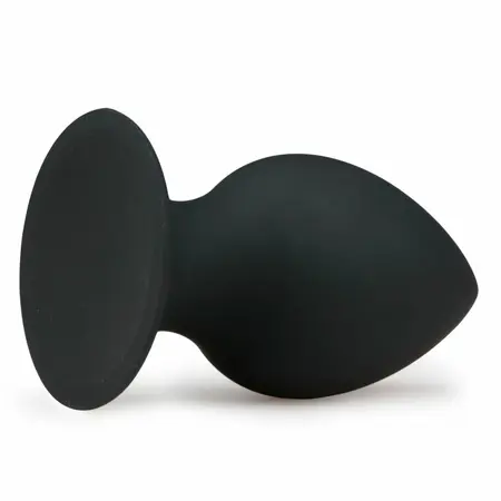 EasyToys Okrugli čep Crni XL - Silikonski intimni aksesoar sa usisnom bazom