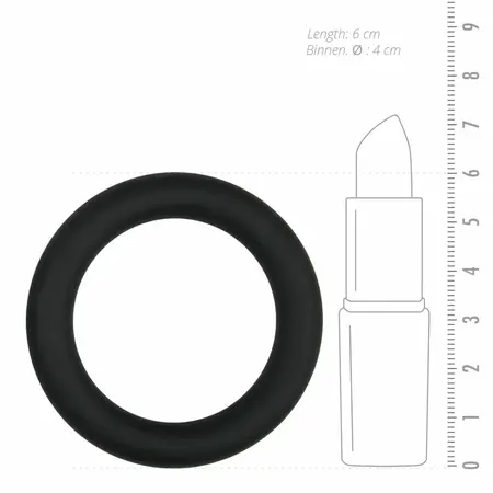 EasyToys Silicone Support Ring Black Large - Flexible & Durable Design