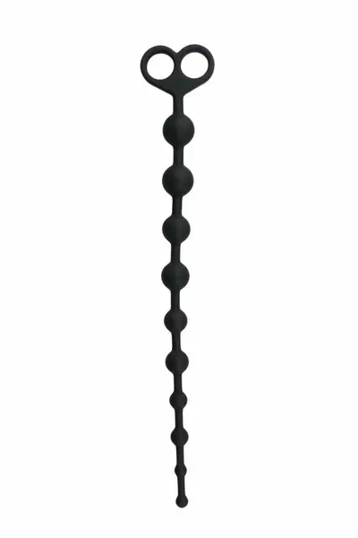 EasyToys Analne perle Crne 10-komadni fleksibilni silikonski lanac 34 cm