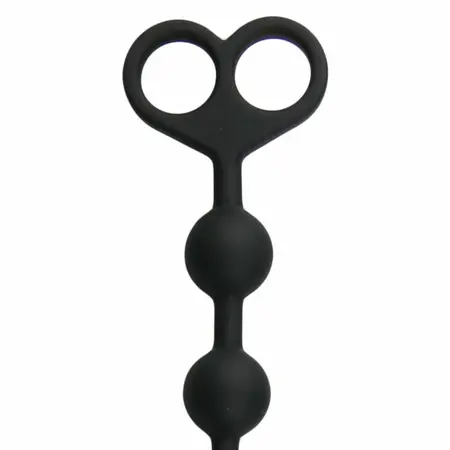 EasyToys Analne perle Crne 10-komadni fleksibilni silikonski lanac 34 cm