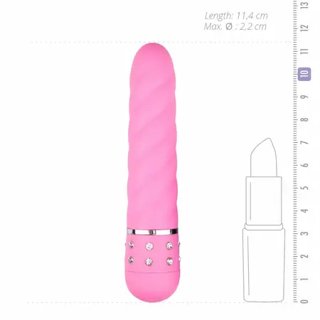 Love Diamond Pink Multi-Teksturni intimni uređaj - Kompaktna veličina