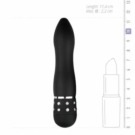 Love Diamond Crni intimni uređaj Teksturirani multi-brzinski 13 cm