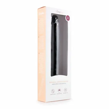 EasyToys Silikonski dvojni fleksibilni intimni igrač 45 cm Crni