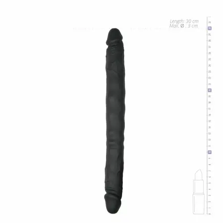 EasyToys Silikonski dvojni fleksibilni intimni igrač 45 cm Crni