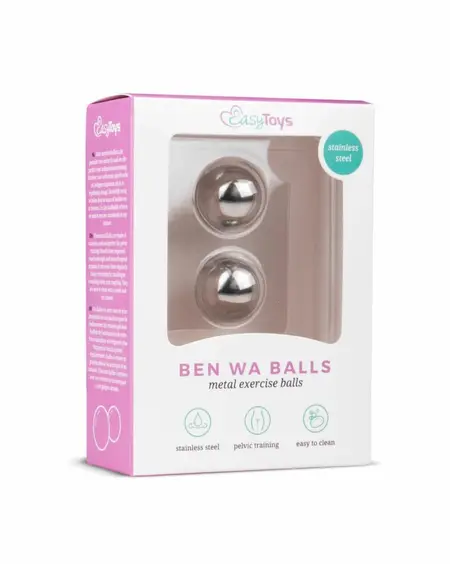 EasyToys Silver Exercise Spheres 19mm - Pelvic Floor Training Set