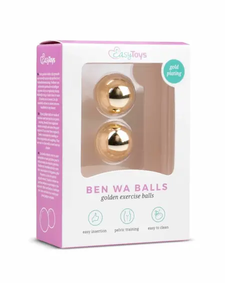 EasyToys Ben Wa Balls 22mm Gold - Pelvic Muscle Training Set