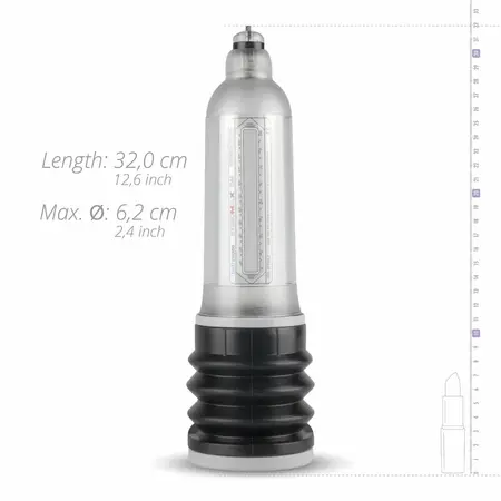 Bathmate Hydromax9 Clear Intimna Hidropumpa sa Komfornim Prstenom 27.9cm