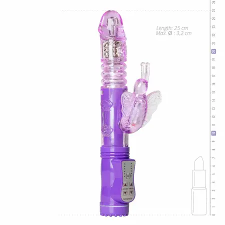 Easytoys Vibe Purple Leptir VišeBrzinski Silikonski Vibrator Vodootporan