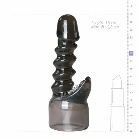 Easytoys Spiralni Wand Dodatak Crni - Teksturirani Silikonski Poklopac za Glavu