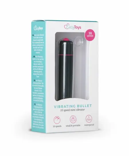 Easytoys 10-Brzinski Crni Mini Vibracijski Uređaj - Kompaktni Snažni Model