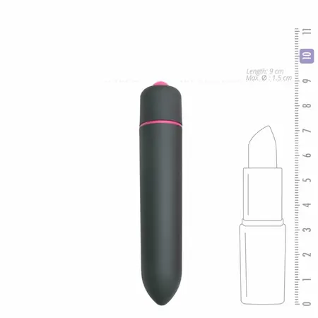 Easytoys 10-Brzinski Crni Mini Vibracijski Uređaj - Kompaktni Snažni Model