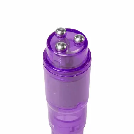 Easytoys Pocket Rocket Mini Massager Purple - 4 Attachments