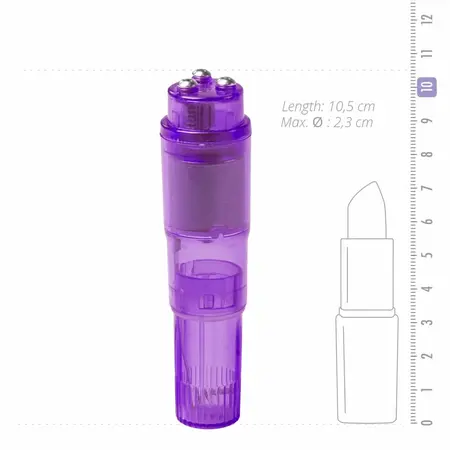 Easytoys Pocket Rocket Mini Massager Purple - 4 Attachments
