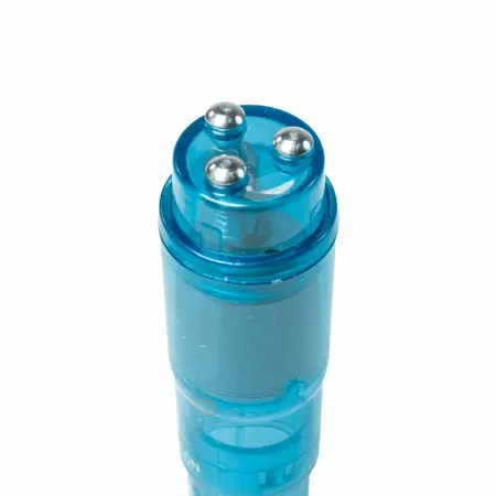 EasyToys Pocket Rocket Plavi - Kompaktni Masažer sa Više Dodataka
