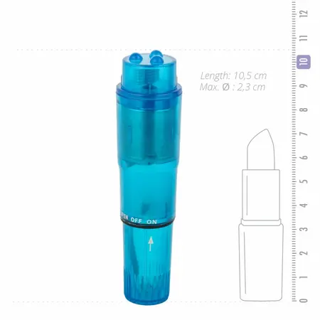 EasyToys Pocket Rocket Plavi - Kompaktni Masažer sa Više Dodataka