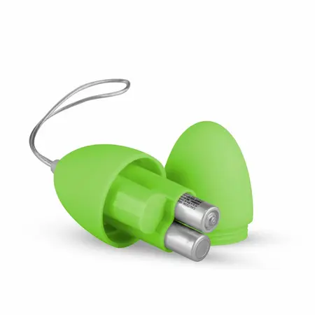 EasyToys Vibrating Egg Green - Wireless Remote, 10 Modes, Compact Design