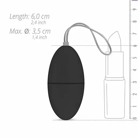 EasyToys Daljinski Upravljano Vibrirajuće Jaje Crno - 10 Načina, Domet 20m