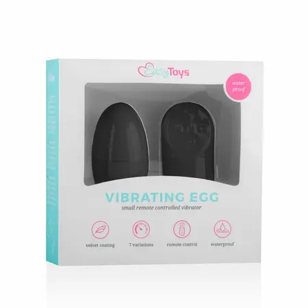 EasyToys Daljinski Upravljano Vibrirajuće Jaje Crno - 10 Načina, Domet 20m