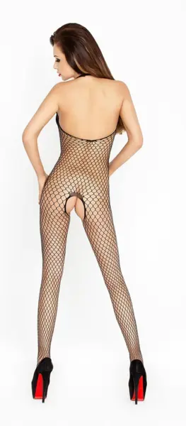 Cottelli Collection Body Mrežasti Crni sa Čipkom Otvorene Strane Vrh S/M