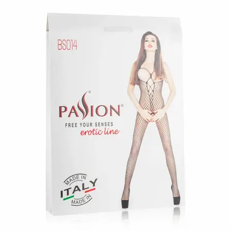 Cottelli Collection Body Mrežasti Crni sa Čipkom Otvorene Strane Vrh S/M