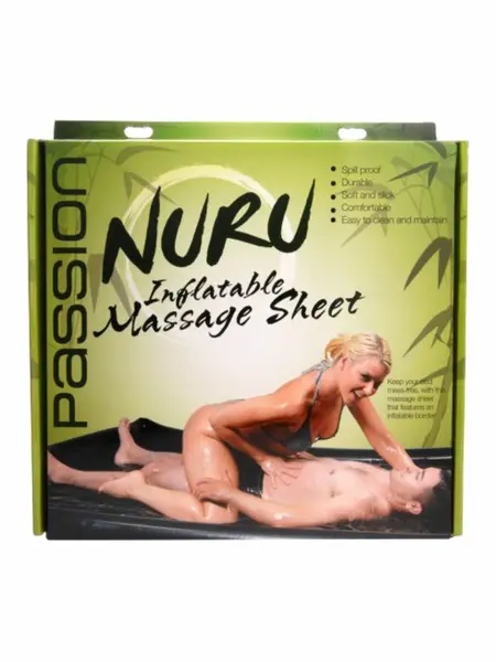 XR Brands Nuru Inflatorni Vinilni Masažni List 200x170x14 cm Crni