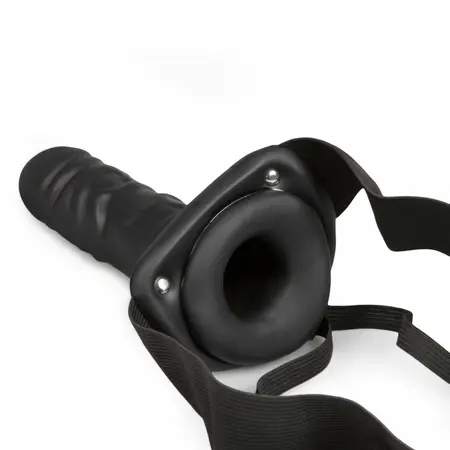 Size Matters Hollow Silicone Support System - Adjustable, Black, 15 cm