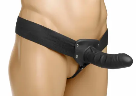 Size Matters Hollow Silicone Support System - Adjustable, Black, 15 cm