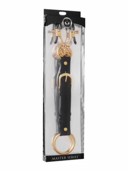 Master Series Zlatni Lanac Podesive Stege za Bradavice i Prsten Set 62cm