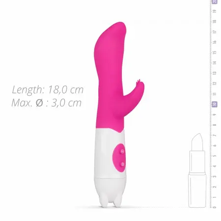 Petite Piper 7-režimski ružičasti silikonski intimni uređaj 18cm, vodootporan