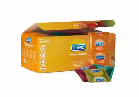 Durex Pleasurefruits Flavored Latex Condoms Bulk 144 pcs - Assorted Flavors