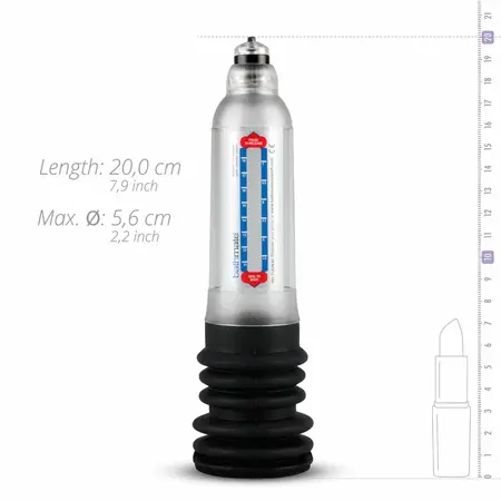 Bathmate Hydro7 Clear Water-Pressure System, Adjustable Size 13-18 cm