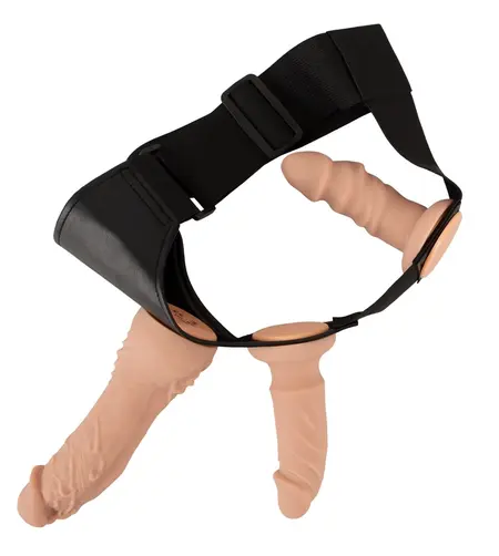 You2Toys Strap-On Set RC Vibe silikonski pojas i 2 dodatka, crni