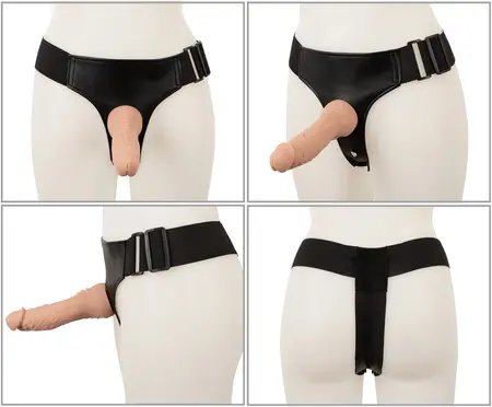 You2Toys Strap-On Set RC Vibe silikonski pojas i 2 dodatka, crni