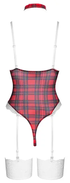 Cottelli Lingerie karirani bodi XL sa podesivim podvezicama i ogrlicom
