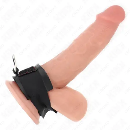 KINK Podesivi sunđer prsten sa čičak zatvaračem 20x3.5 cm - Crni za udobno pristajanje