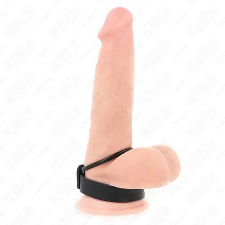 KINK Silicone 3.8 cm Ring & Leather Divider 22x1.5 cm - Dual Support System