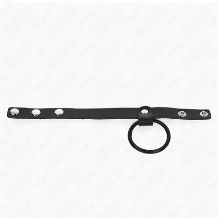 KINK Silicone 3.8 cm Ring & Leather Divider 22x1.5 cm - Dual Support System