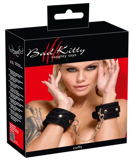 Bad Kitty somotne podesive lisice crne sa zlatnim detaljima