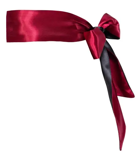 Cottelli Collection Dvobojna satenska marama crvena/crna 150 cm