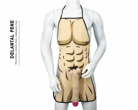 Diablo Picante 3D Muscular Torso Apron with Bold Accessory, One Size