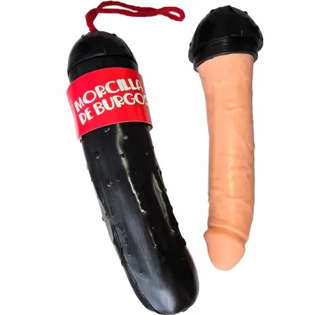 Diablo Picante Model Krvavica - Premium silikonski intimni proizvod, crno-crvena, 20 cm