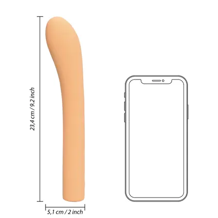 Loveline Peach Fuzz punjivi G-Spot masažer, fleksibilni silikon